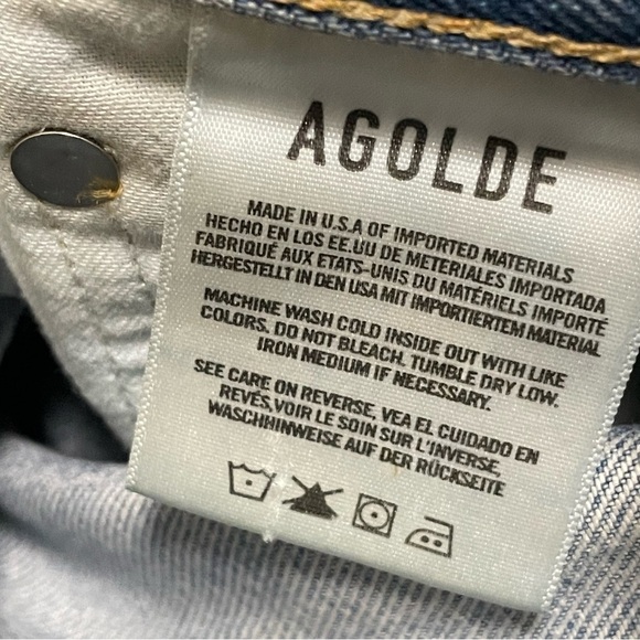 Agolde 90s Jeans in Fall Out Distressed Mid Rise Loose Fit A069C-811 Sz 23 - Picture 9 of 13